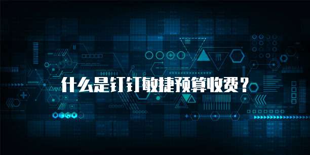 什么是钉钉敏捷预算收费?
