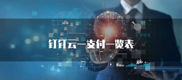 钉钉云一支付一览表