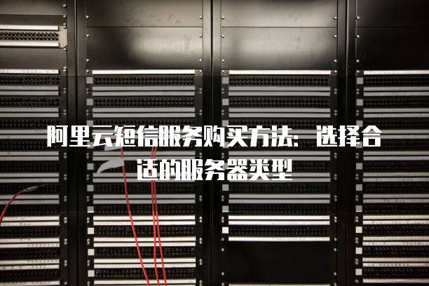阿里云短信服务购买方法:选择合适的服务器类型