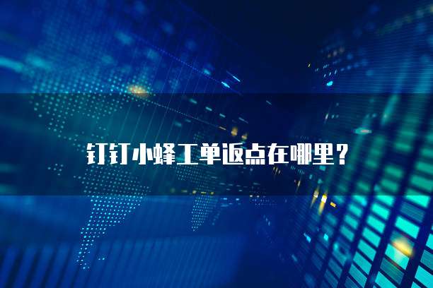 钉钉小蜂工单返点在哪里?