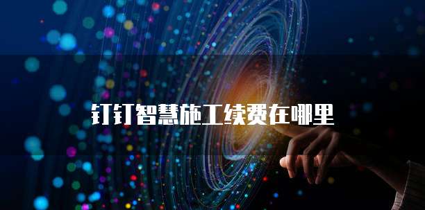 钉钉智慧施工续费在哪里