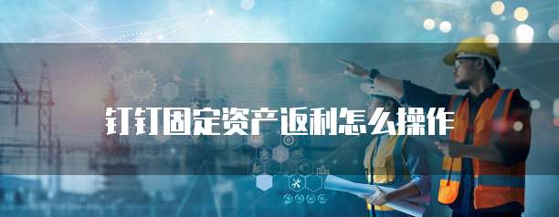钉钉固定资产返利怎么操作