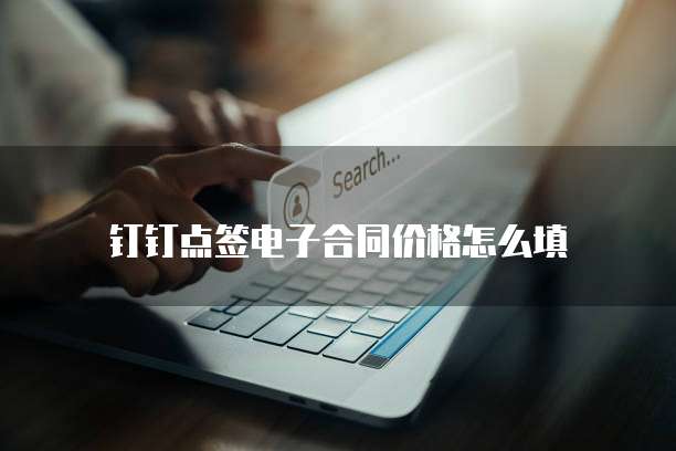 钉钉点签电子合同价格怎么填
