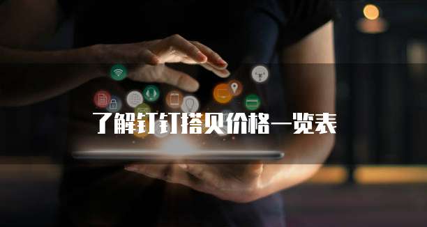 了解钉钉搭贝价格一览表
