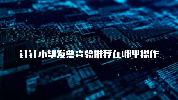 钉钉小望发票查验推荐在哪里操作