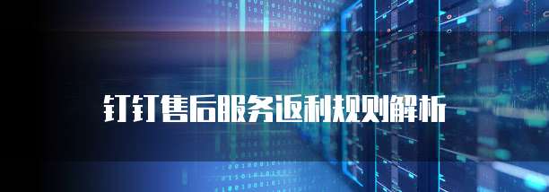 钉钉售后服务返利规则解析