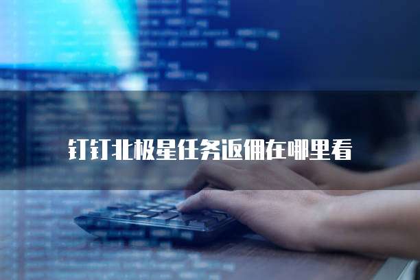 钉钉北极星任务返佣在哪里看