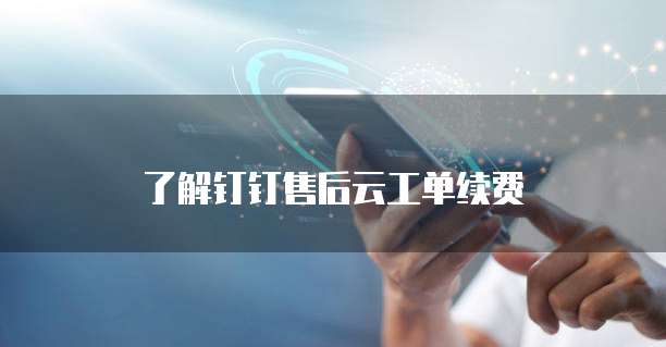了解钉钉售后云工单续费