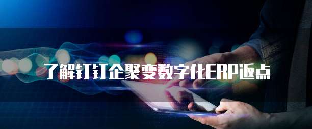 了解钉钉企聚变数字化ERP返点