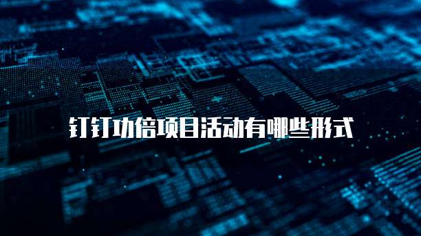 钉钉功倍项目活动有哪些形式