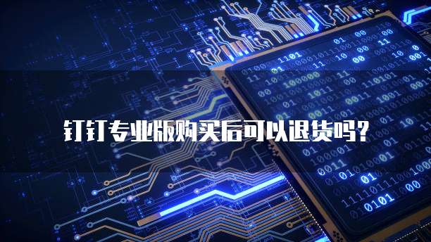 钉钉专业版购买后可以退货吗?