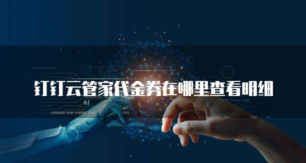 钉钉云管家代金券在哪里查看明细