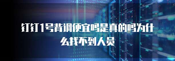 钉钉1号背调便宜吗是真的吗为什么找不到人员