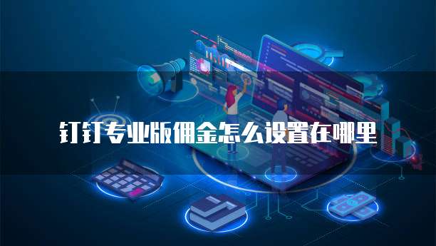 钉钉专业版佣金怎么设置在哪里