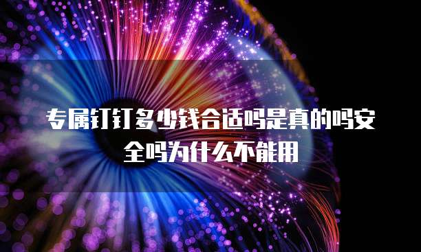 专属钉钉多少钱合适吗是真的吗安全吗为什么不能用