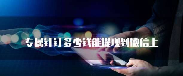 专属钉钉多少钱能提现到微信上