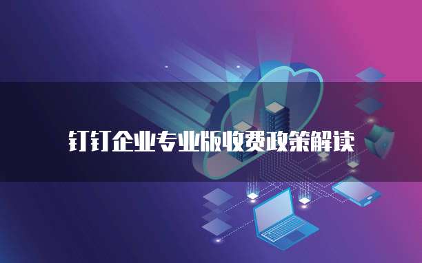 钉钉企业专业版收费政策解读