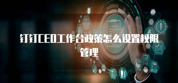 钉钉CEO工作台政策怎么设置权限管理