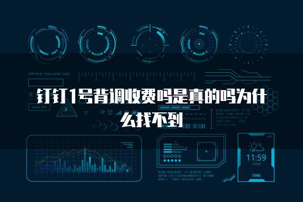 钉钉1号背调收费吗是真的吗为什么找不到