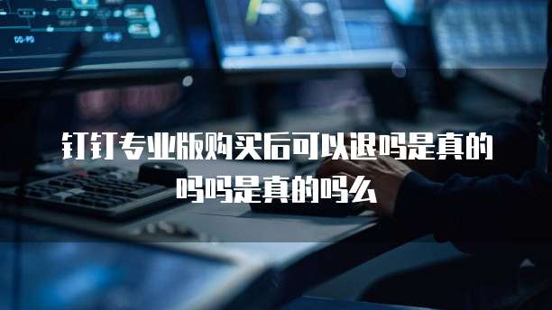 钉钉专业版购买后可以退吗是真的吗吗是真的吗么
