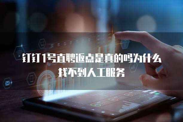钉钉1号直聘返点是真的吗为什么找不到人工服务
