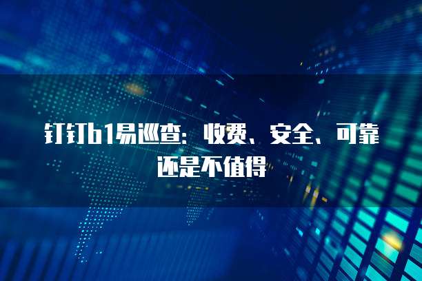 钉钉b1易巡查：收费、安全、可靠还是不值得