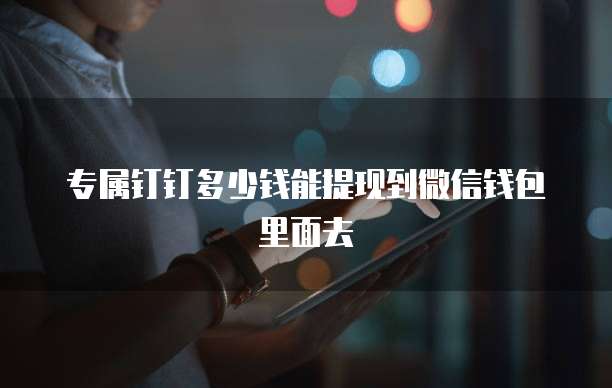 专属钉钉多少钱能提现到微信钱包里面去