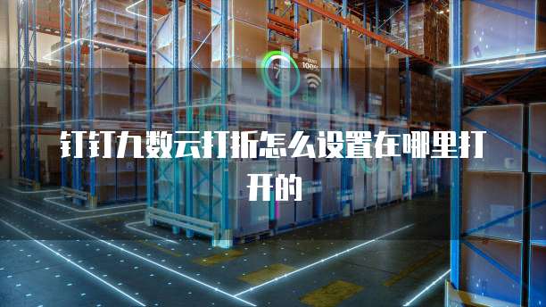 钉钉九数云打折怎么设置在哪里打开的