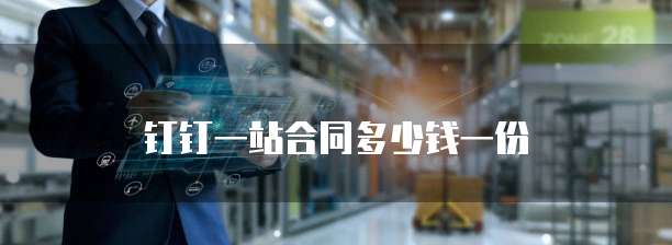 钉钉一站合同多少钱一份