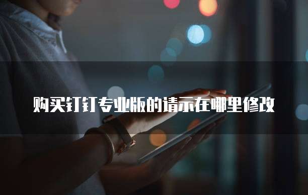 购买钉钉专业版的请示在哪里修改