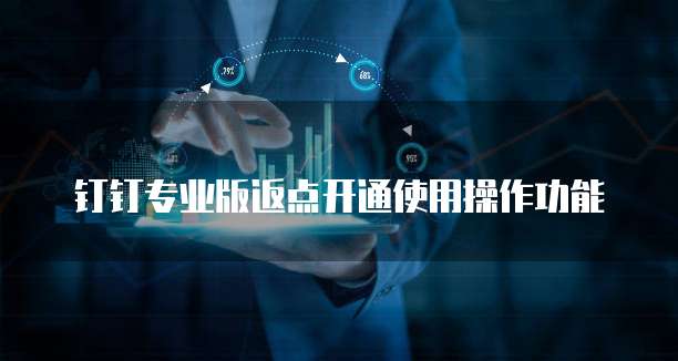 钉钉专业版返点开通使用操作功能