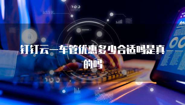 钉钉云一车管优惠多少合适吗是真的吗