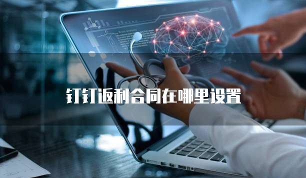 钉钉返利合同在哪里设置