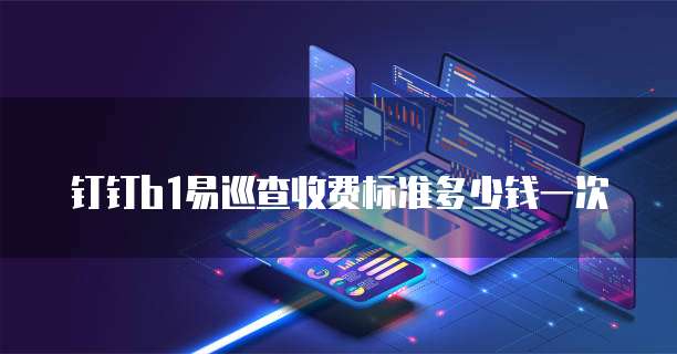 钉钉b1易巡查收费标准多少钱一次