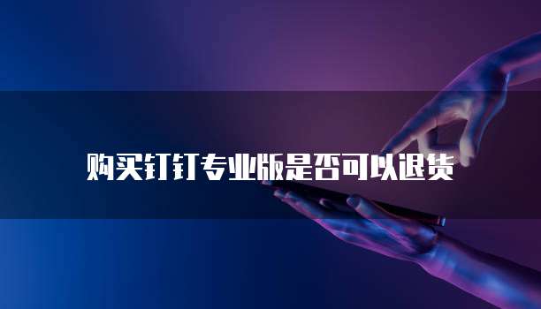 购买钉钉专业版是否可以退货
