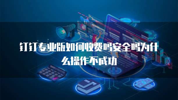 钉钉专业版如何收费吗安全吗为什么操作不成功