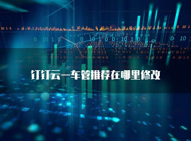钉钉云一车管推荐在哪里修改