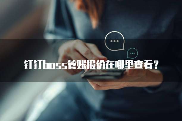 钉钉boss管账报价在哪里查看?