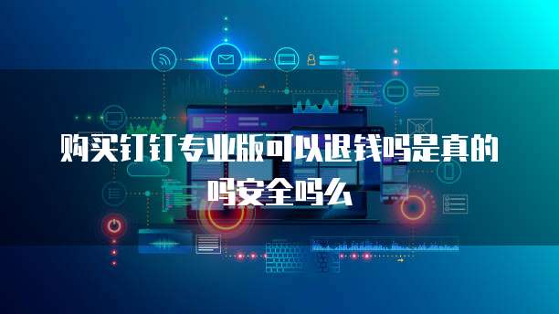 购买钉钉专业版可以退钱吗是真的吗安全吗么