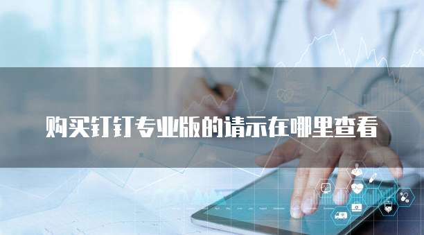 购买钉钉专业版的请示在哪里查看