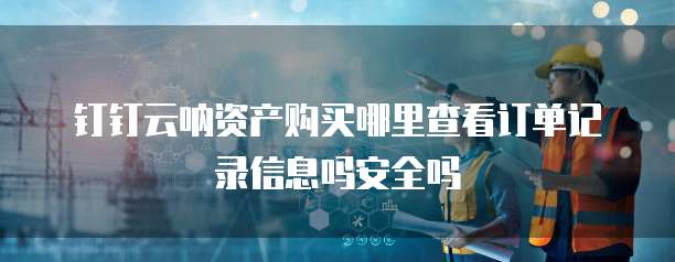 钉钉云呐资产购买哪里查看订单记录信息吗安全吗