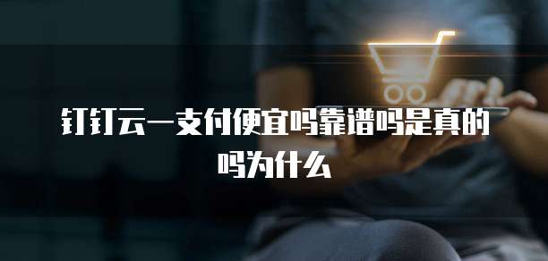 钉钉云一支付便宜吗靠谱吗是真的吗为什么