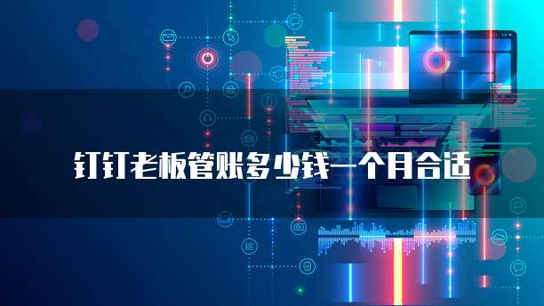 钉钉老板管账多少钱一个月合适