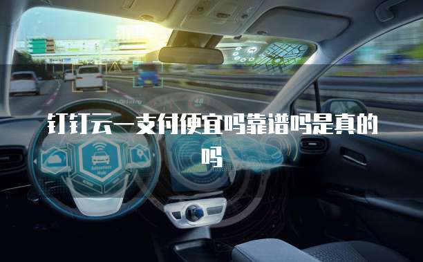 钉钉云一支付便宜吗靠谱吗是真的吗