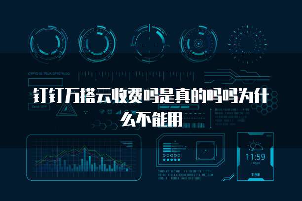 钉钉万搭云收费吗是真的吗吗为什么不能用