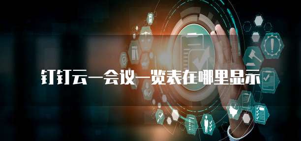 钉钉云一会议一览表在哪里显示