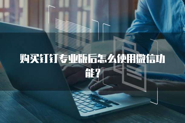 购买钉钉专业版后怎么使用微信功能？