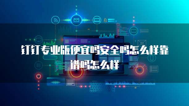 钉钉专业版便宜吗安全吗怎么样靠谱吗怎么样
