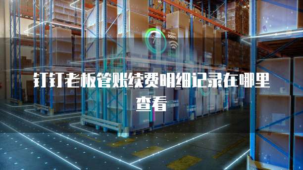 钉钉老板管账续费明细记录在哪里查看