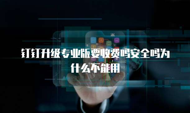 钉钉升级专业版要收费吗安全吗为什么不能用